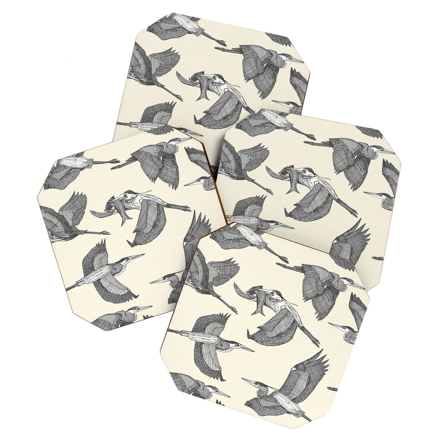 great blue herons pearl Coaster Gallery Image 1