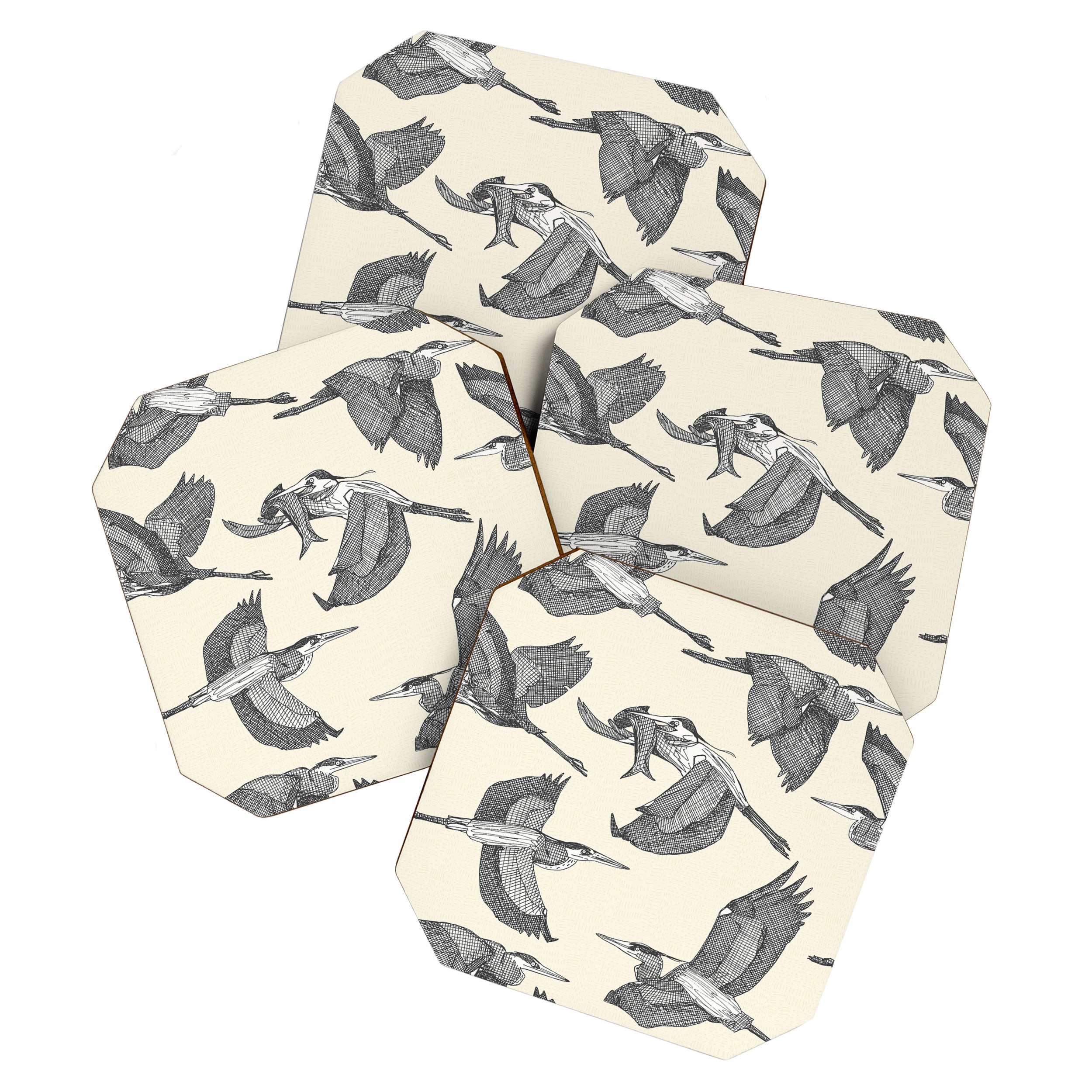 great blue herons pearl Coaster Gallery Image 1