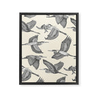 great blue herons pearl Framed Canvas Print Gallery Image 8