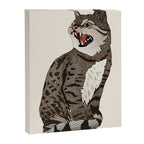 Indian desert cat off white Canvas Print Gallery Image 6