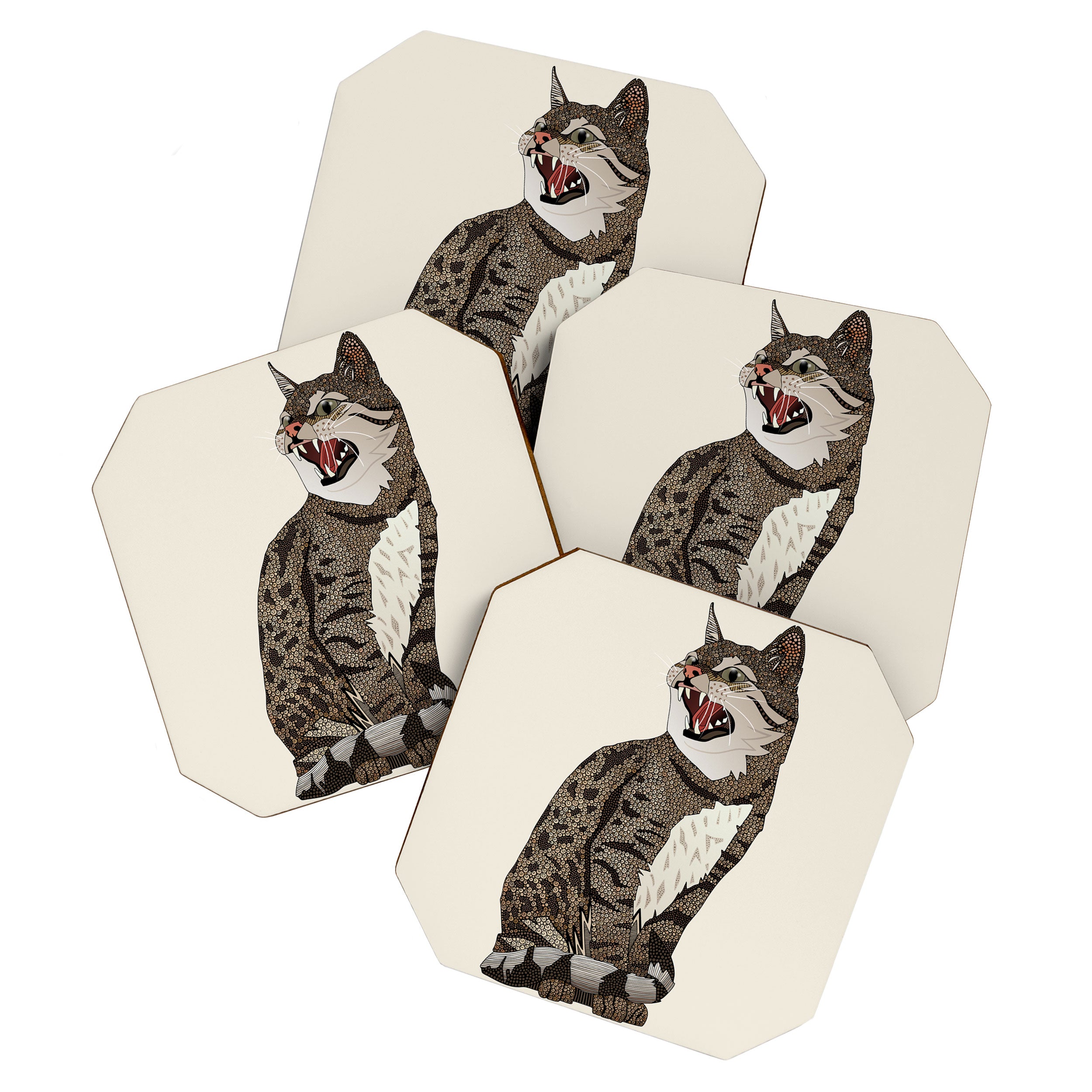 Indian desert cat off white Coaster Gallery Image 1