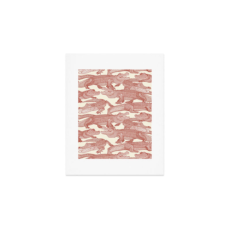 just alligators paprika Art Print Gallery Image 1