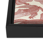just alligators paprika Framed Canvas Print Gallery Image 3