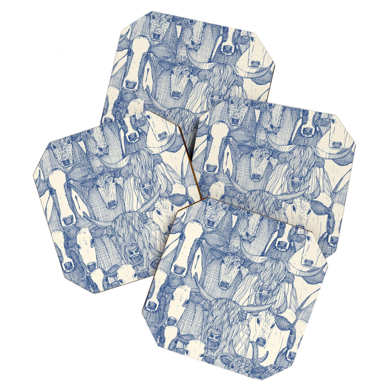 just cattle classic blue pearl Coaster Gallery Image 1