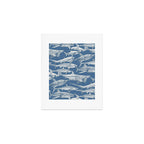 just sharks cobalt denim Art Print Gallery Image 1