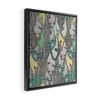 layered palm leaves Framed Canvas Print Gallery Image 2