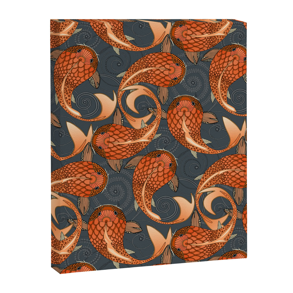paisley fish gray Canvas Print Gallery Image 8