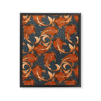 paisley fish gray Framed Canvas Print Gallery Image 8