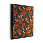 paisley fish gray Framed Canvas Print Gallery Image 2