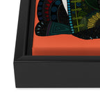 panda orange Framed Canvas Print Gallery Image 3