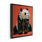 panda orange Framed Canvas Print Gallery Image 2