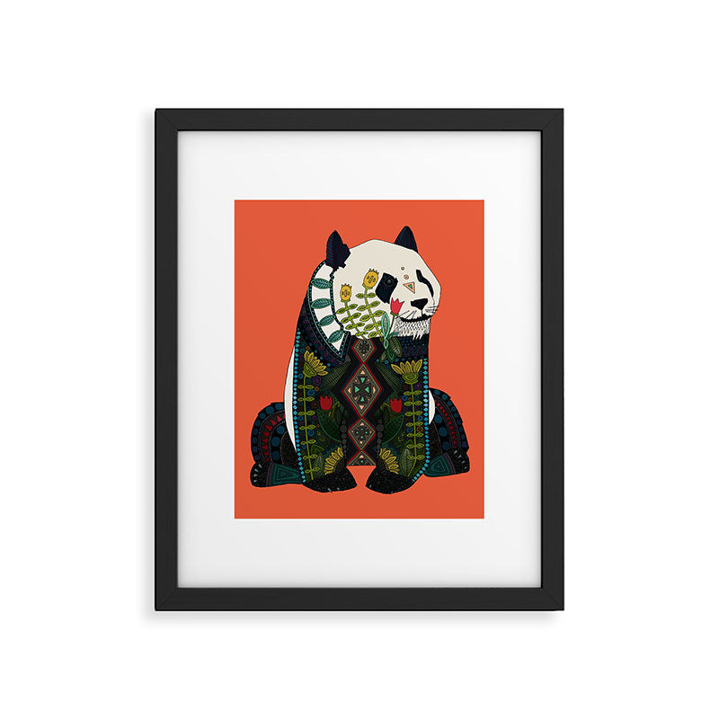 panda orange Framed Art Print Gallery Image 6