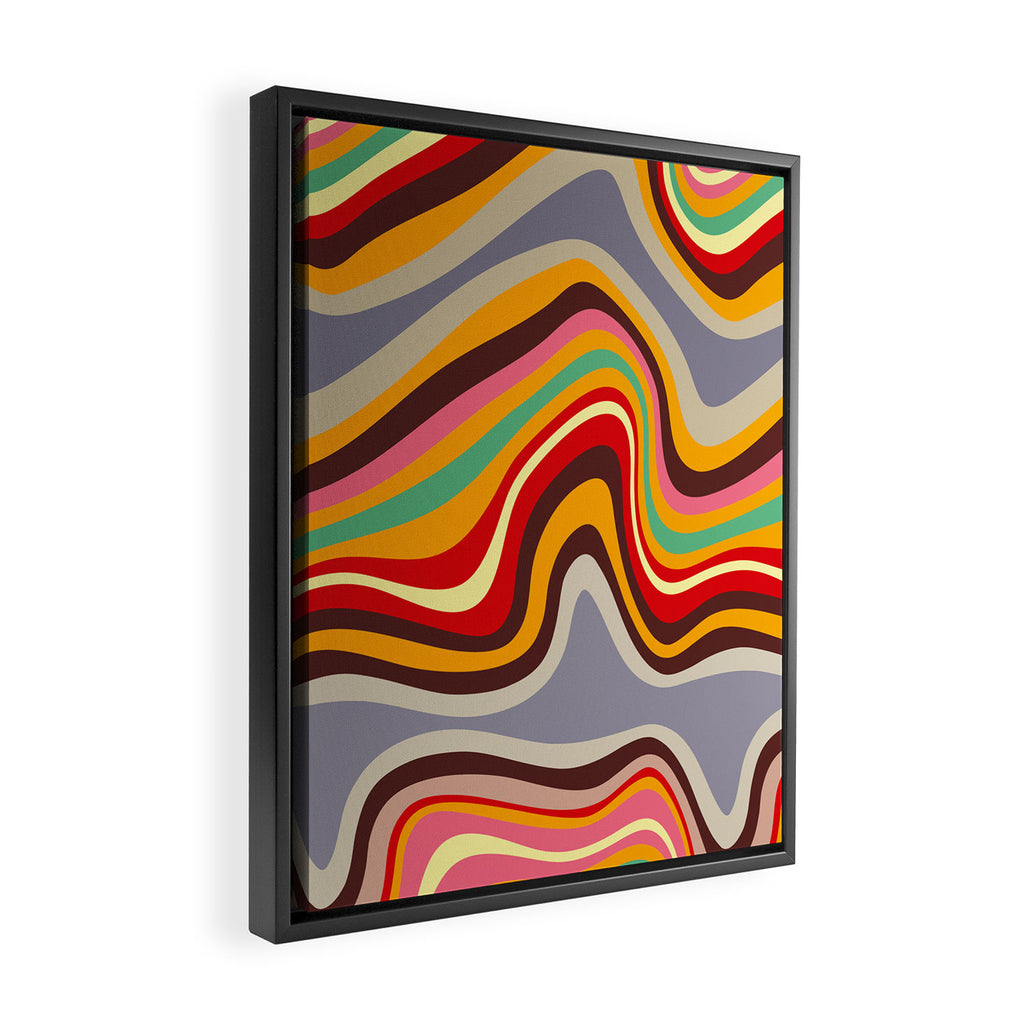 retro wave disco Framed Canvas Print Gallery Image 2