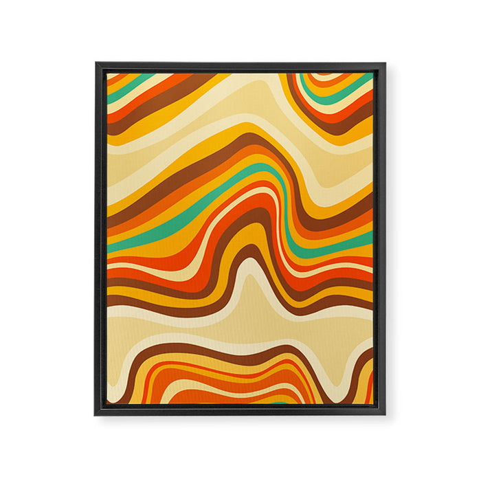 retro wave warm Framed Canvas Print Gallery Image 1