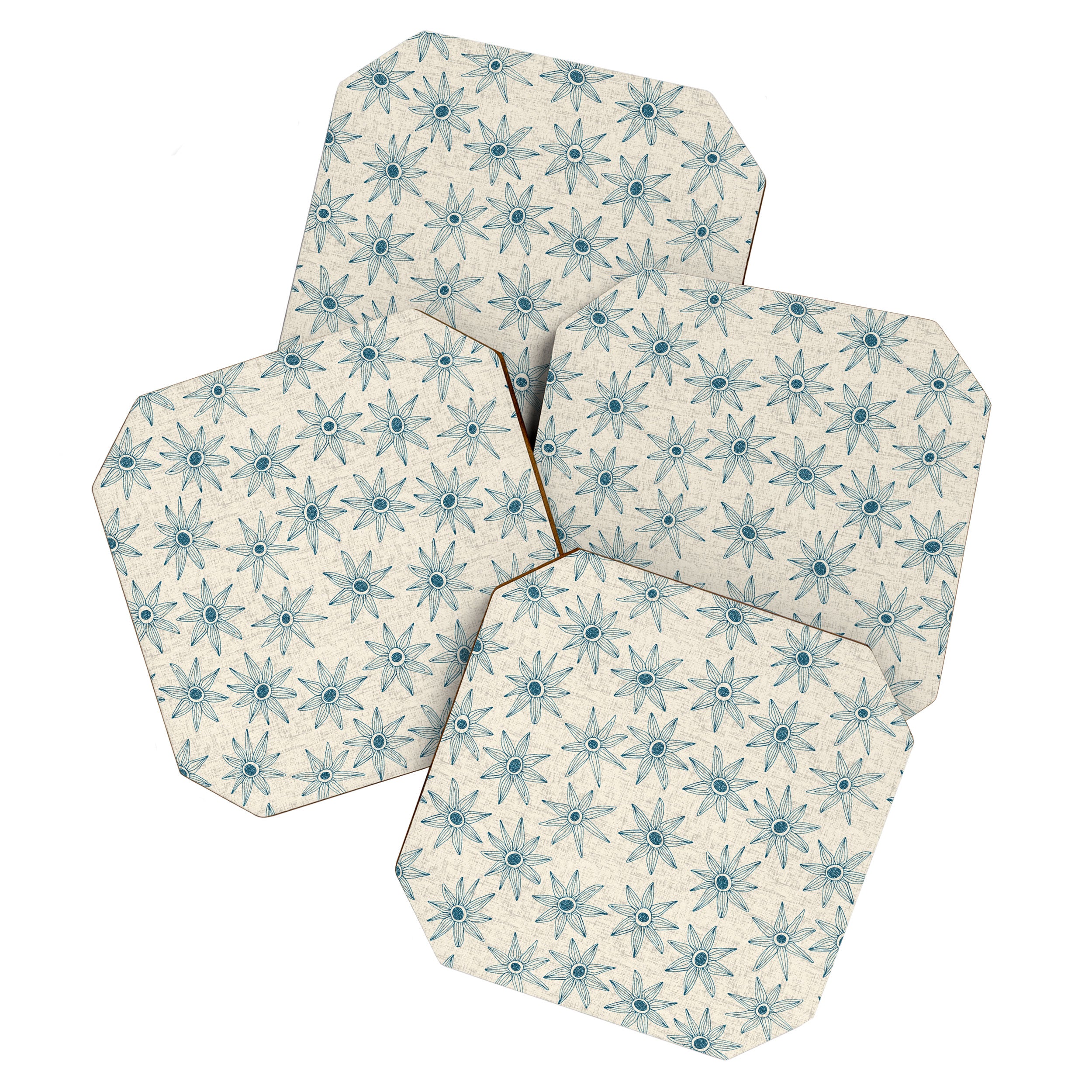 sema cream blue Coaster Gallery Image 1