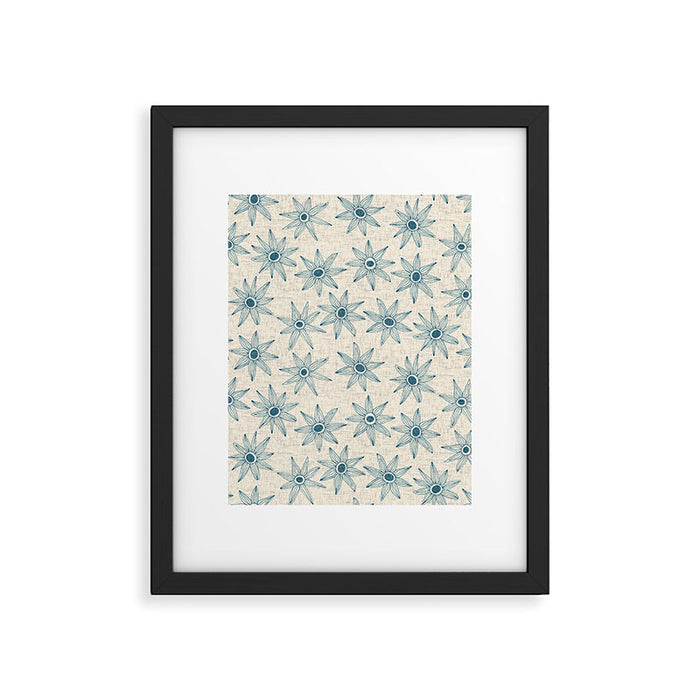 sema cream blue Framed Art Print Gallery Image 1