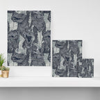 Tyrannosaurus rex indigo Canvas Print Gallery Image 3