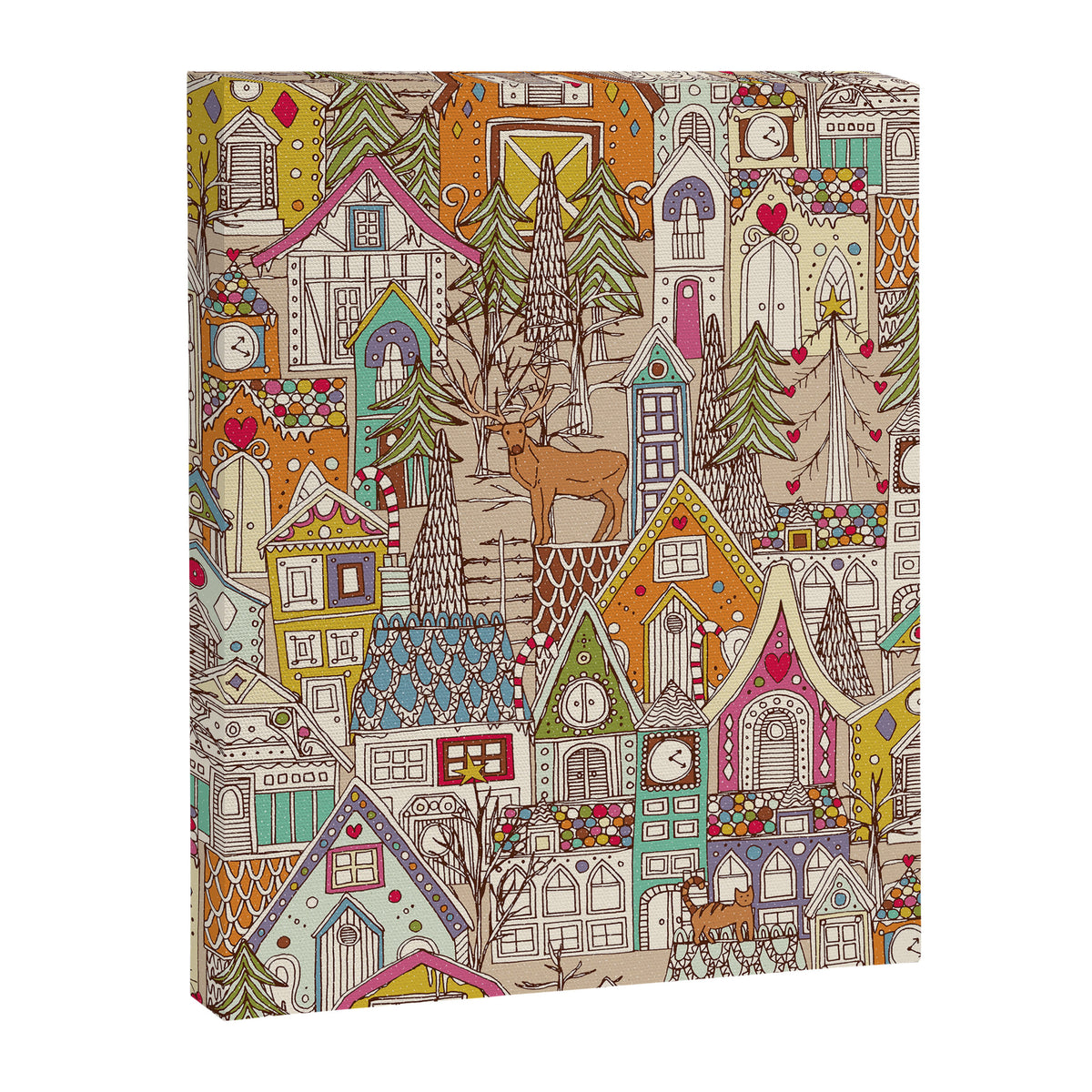 vintage gingerbread town Canvas Print Gallery Image 8