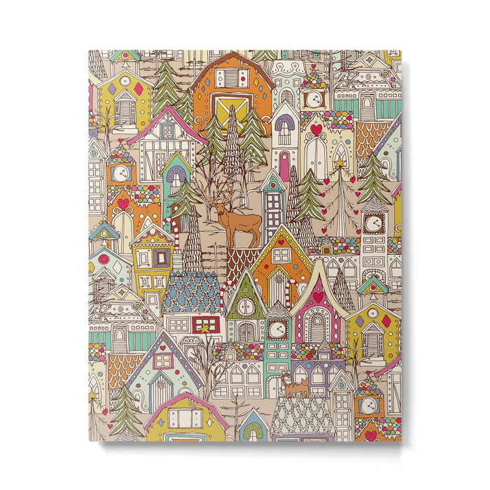 vintage gingerbread town Metal Print Gallery Image 1
