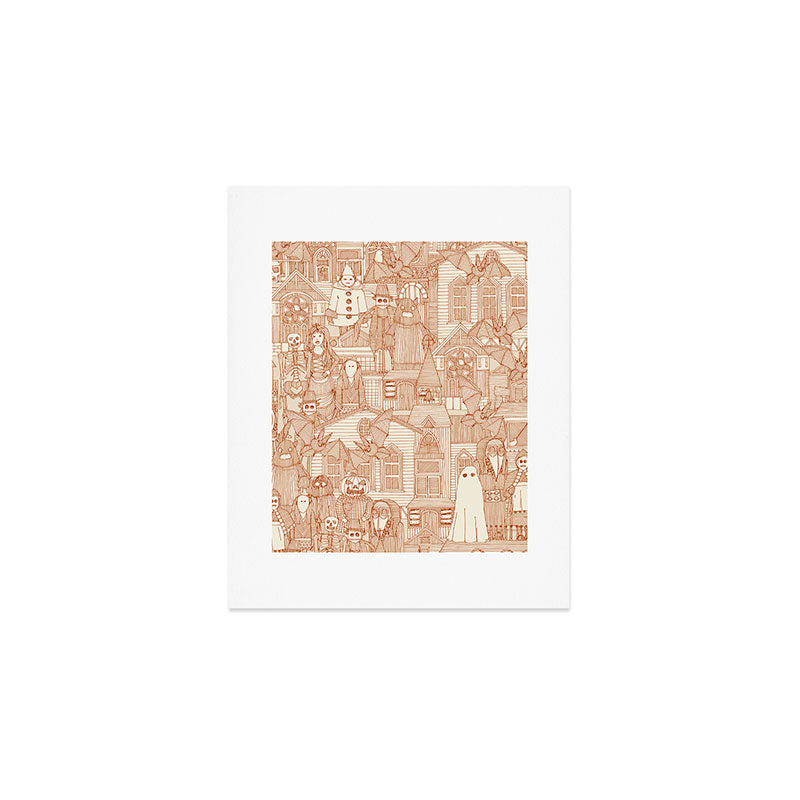 vintage halloween rust ivory Art Print Gallery Image 1