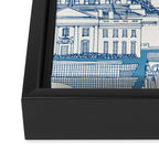 Washington DC toile blue Framed Canvas Print Gallery Image 3