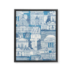 Washington DC toile blue Framed Canvas Print Gallery Image 8