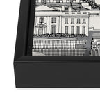 Washington DC toile gray Framed Canvas Print Gallery Image 3