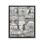 Washington DC toile gray Framed Canvas Print Gallery Image 8