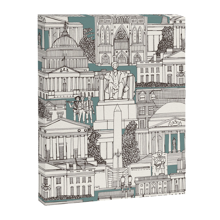 Washington DC toile juniper Canvas Print Gallery Image 1