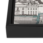 Washington DC toile juniper Framed Canvas Print Gallery Image 3