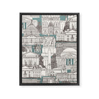 Washington DC toile juniper Framed Canvas Print Gallery Image 8