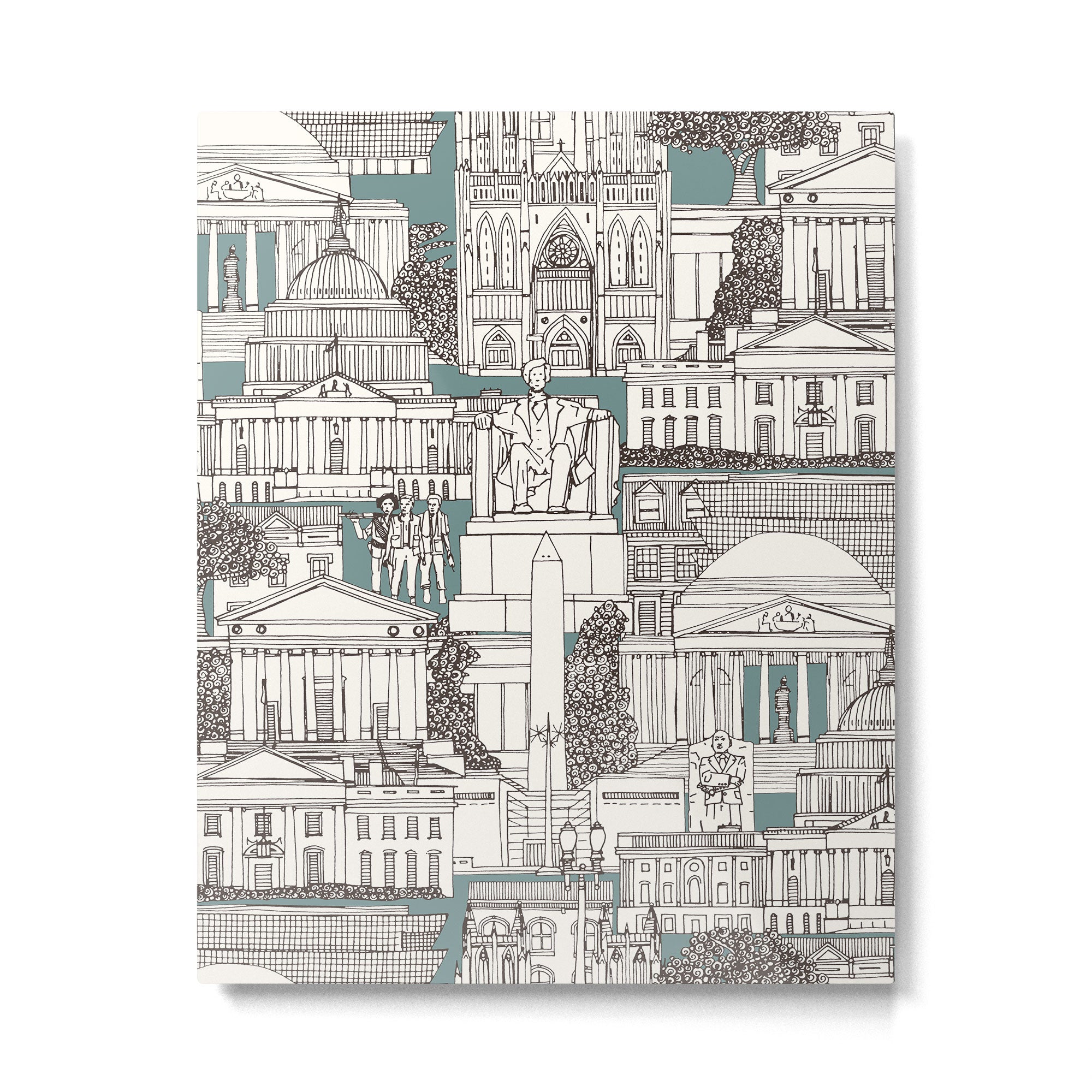 Washington DC toile juniper Metal Print Gallery Image 6