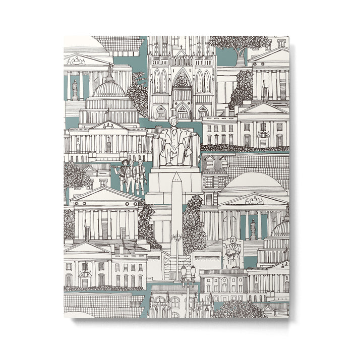 Washington DC toile juniper Metal Print Gallery Image 1