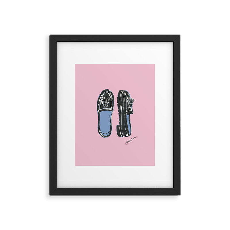 Loafer Shoe Illustration Framed Art Print Gallery Image 6