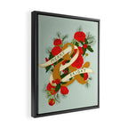Merry and Bright Christmas Print - Soft Blue Framed Canvas Print Gallery Image 2