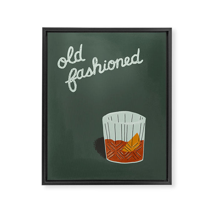 Old Fashioned - Sage Framed Canvas Print Gallery Image 1