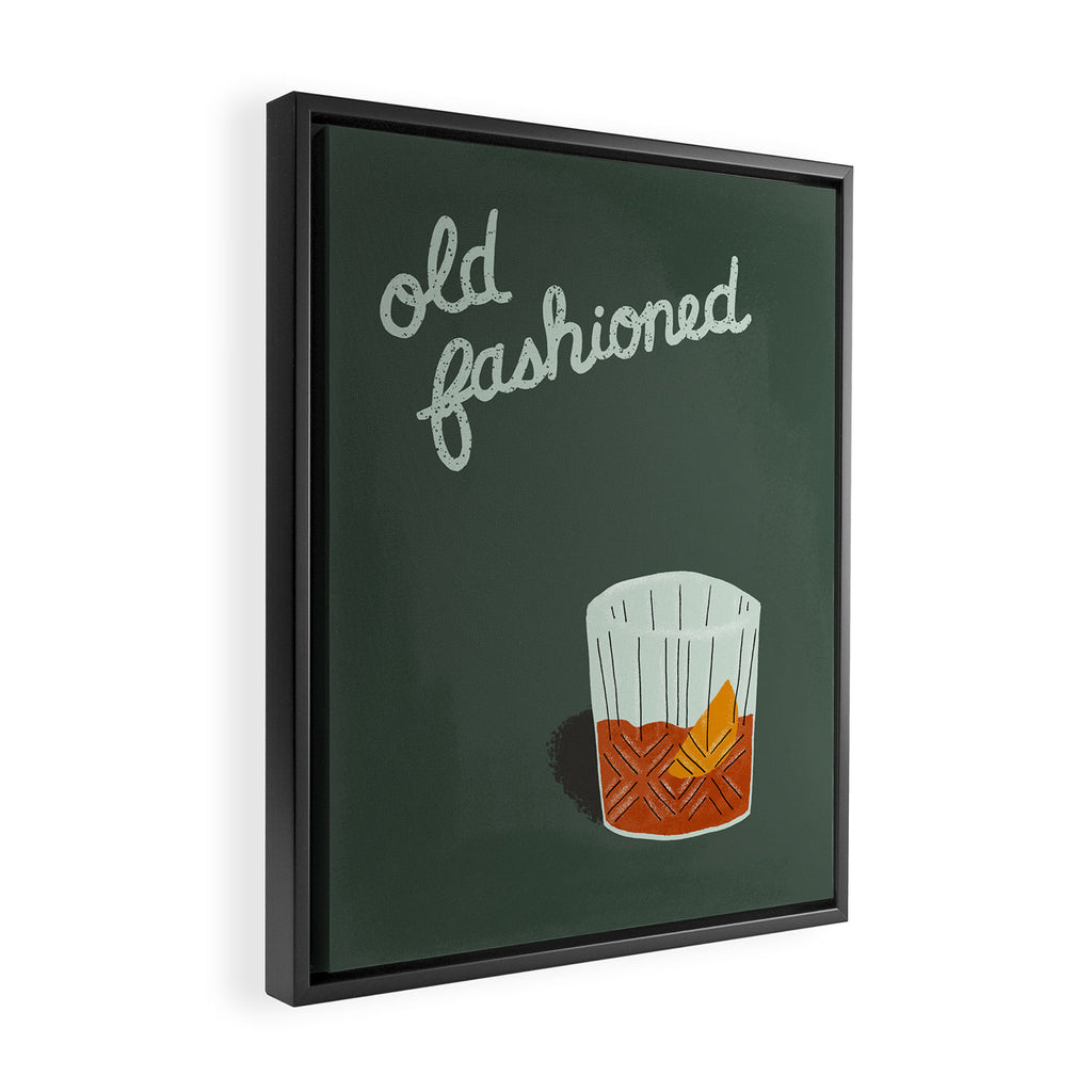 Old Fashioned - Sage Framed Canvas Print Gallery Image 2