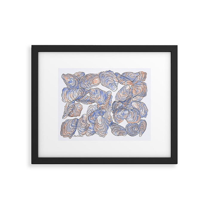 Oyster Watercolor Art Print Framed Art Print Gallery Image 1