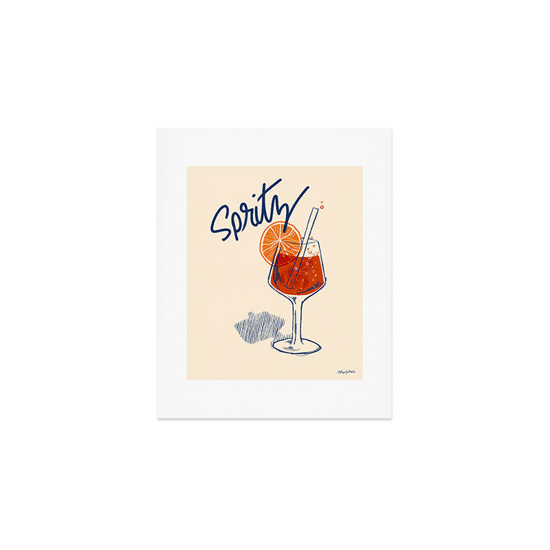 Spritz Vintage Cocktail Illustration Art Print Gallery Image 1