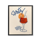 Spritz Vintage Cocktail Illustration Framed Canvas Print Gallery Image 6