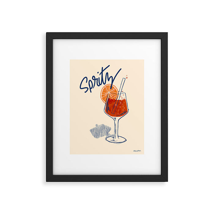 Spritz Vintage Cocktail Illustration Framed Art Print Gallery Image 1