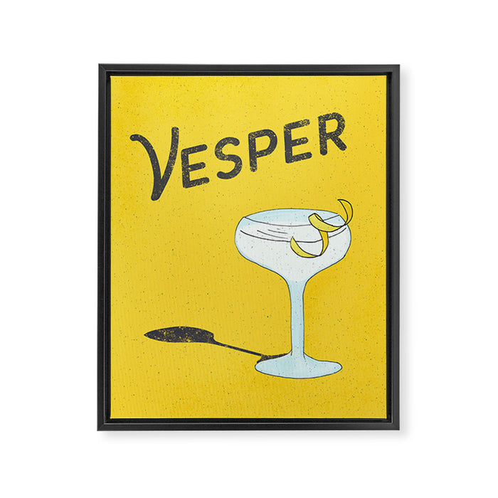 Vesper Martini with a Twist Framed Canvas Print Gallery Image 1