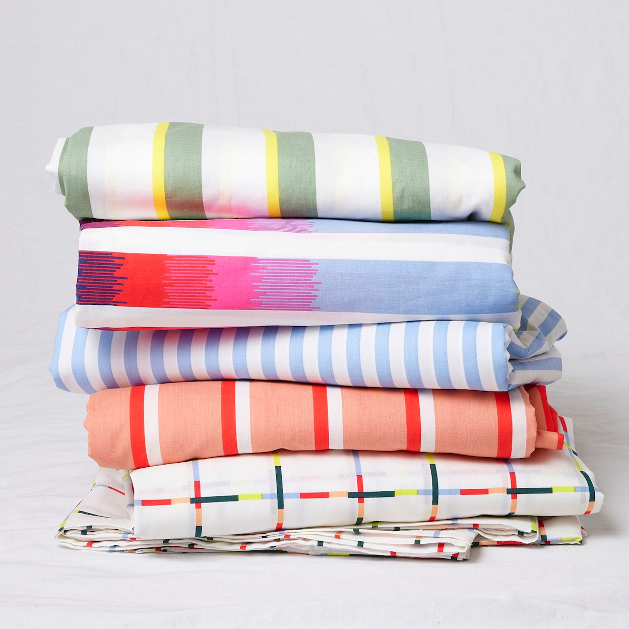 Simple Stripe Brushed Cotton Sheet Set