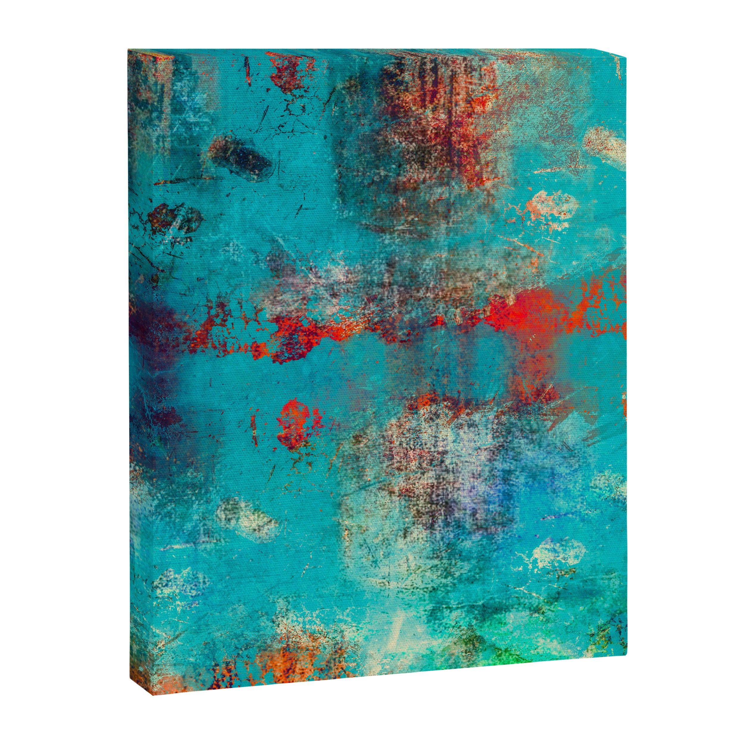 Aztec Turquoise Stone Abstract Texture Design Art Canvas Print Gallery Image 8