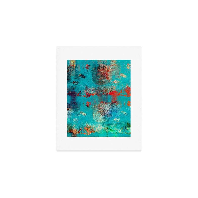Aztec Turquoise Stone Abstract Texture Design Art Art Print Gallery Image 1