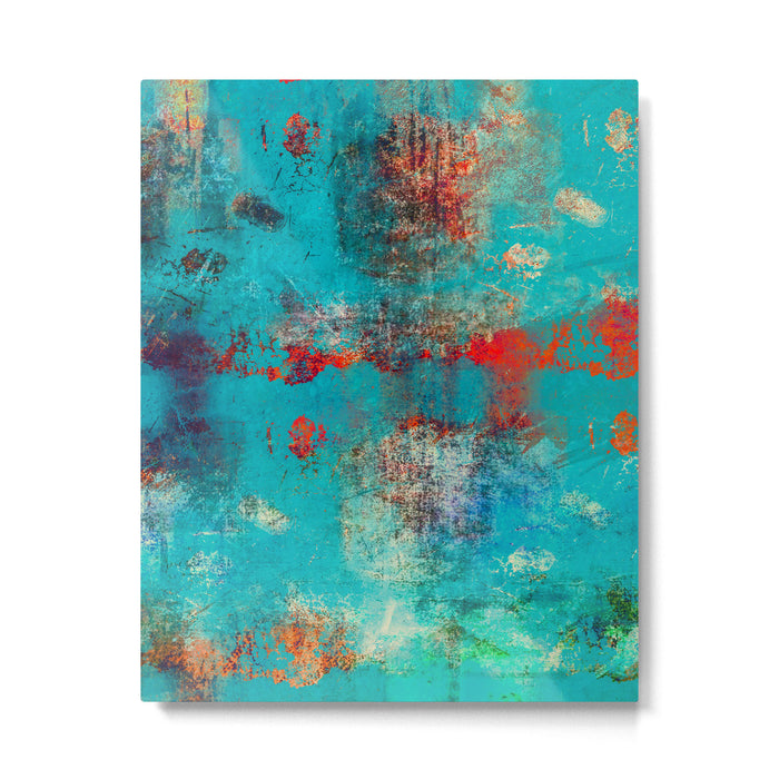 Aztec Turquoise Stone Abstract Texture Design Art Metal Print Gallery Image 1