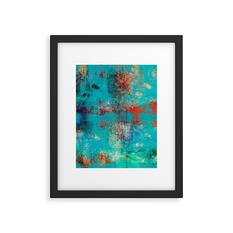 Aztec Turquoise Stone Abstract Texture Design Art Framed Art Print Gallery Image 6
