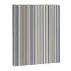 Blue grey Tan Stripes Canvas Print Gallery Image 8