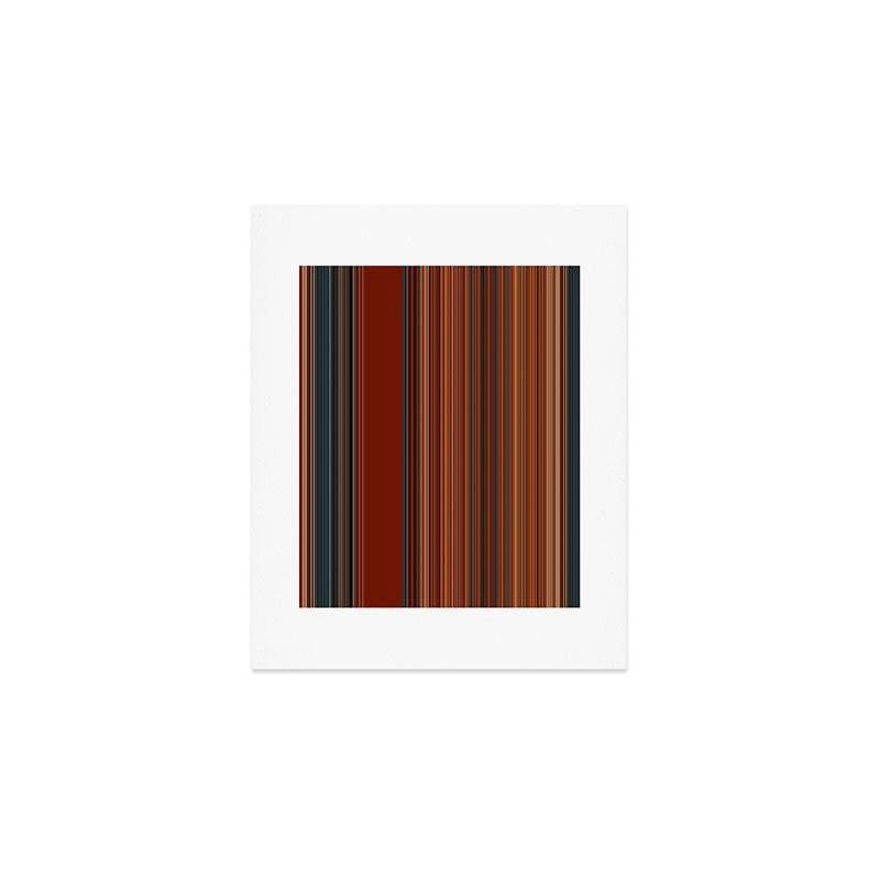 Bold Rust Colorful Stripes Art Print Gallery Image 1