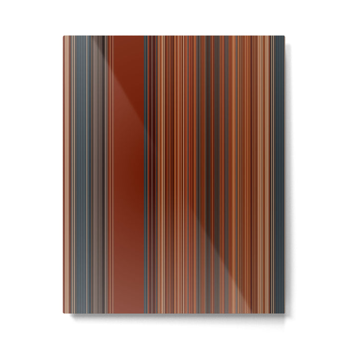 Bold Rust Colorful Stripes Metal Print Gallery Image 1
